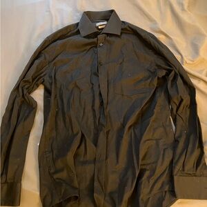 Van Heusen Black Long Sleeve Dress Shirt